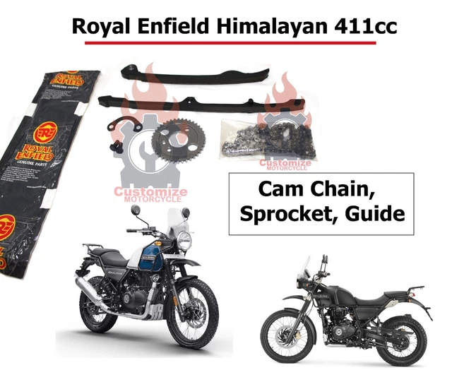 ROYAL ENFIELD &HIMALAYAN 411cc" Cam Chain "Sprocket" and Guide Kit 63.