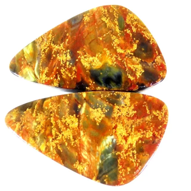 22.85Cts. 14X25X4mm. 100% Natural Top Pietersite Fancy Cab Matched Pair Gemstone 2