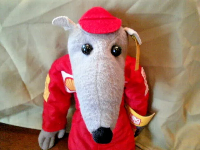 Steiff NIKI THE RAT, (Niki Lauda) Rennoverall + Cap, 35 cm, 1990, KFS.