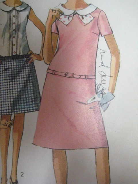 VTG 1960'S SIMPLICITY 6489 DRESS w/ DROP WAIST ROUND COLLAR Sewing Pattern Teen $15.99 - PicClick VTG 1960'S SIMPLICITY 6489 DRESS w/ DROP WAIST ROUND COLLAR Sewing Pattern Teen $15.99 - PicClick