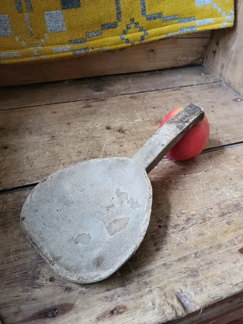 A Dry Unfettered Welsh Butter Paddle Sycamore Treen 3