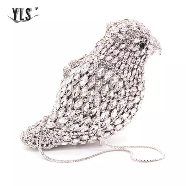 crystal rhinestone women clutch bags beautiful animal clutch bird handbags women