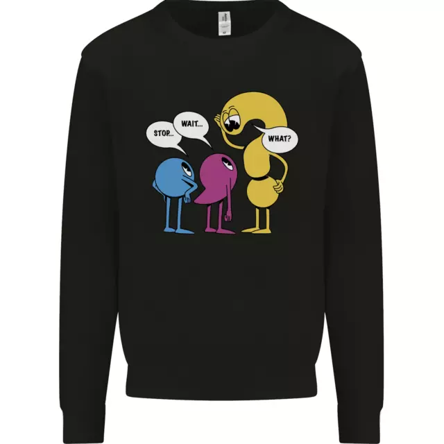 Stop Wait What Funny English Lit Punctuation Kids Sweatshirt Jumper