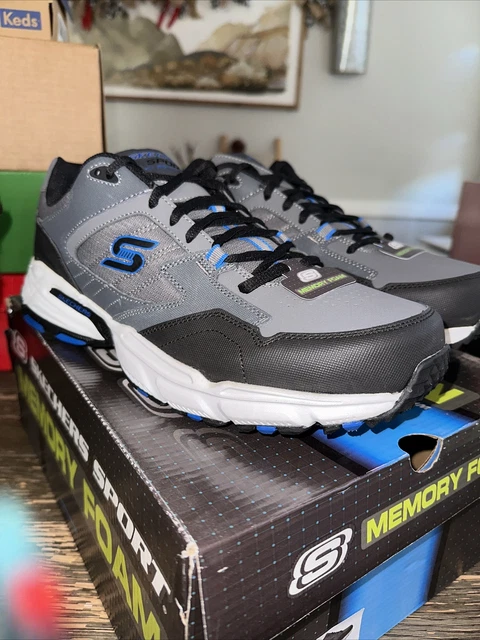 SKECHERS STAMINA PLUS Mens Size 11 Memory Foam Sneakers Black