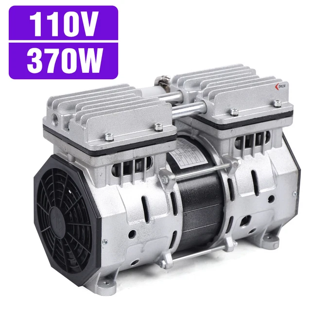 1400RPM OILLESS PISTON Compressor Pump Double Cylinder Vacuum Pump High