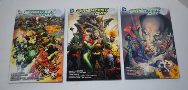 Brightest Day TPB Lot Volumes 1, 2, 3 COMPLETE SET Blackest Night DC Comics