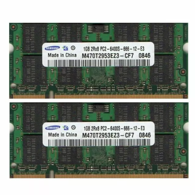 2GB 2x 1GB Kit IBM Lenovo Thinkpad R51e/R52/T43/T43p/T60/T60p Laptop RAM Memory