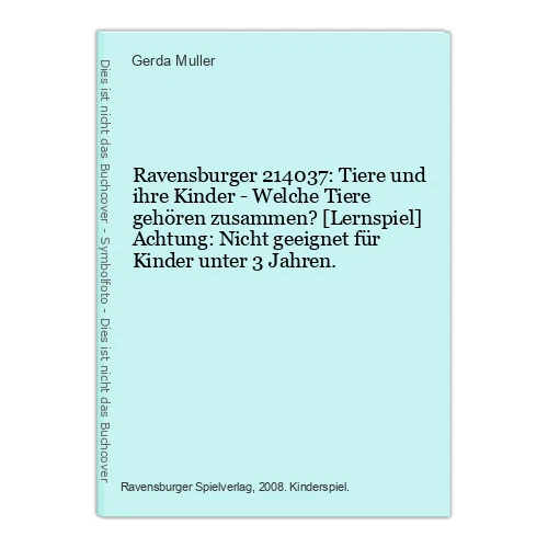 RAVENSBURGER 214037 TIERE und ihre Kinder Welche Tiere gehören