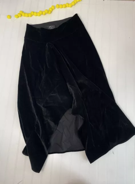 Barneys New York Skirt Womens size 4 Small Maria Cornejo Black Velvet Long