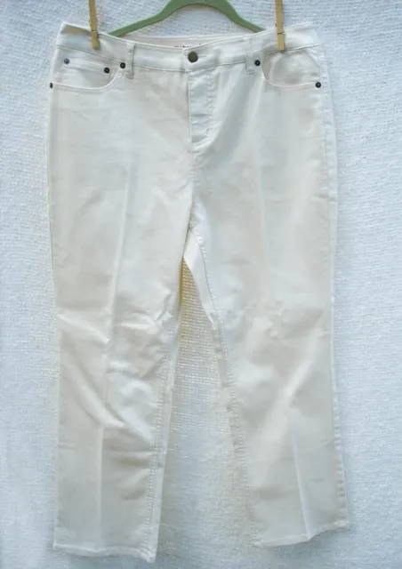 LIZ CLAIBORNE NEW YORK 'Hepburn' Colored Jeans VANILLA CREAM Size 14P NWOT