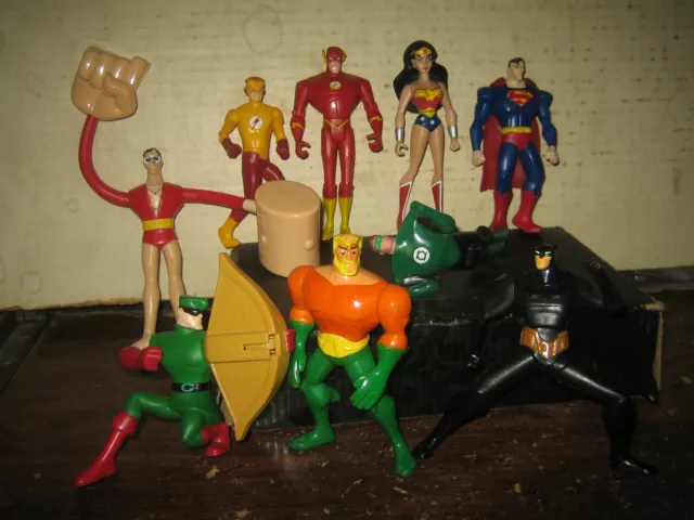 9 Rare Htf Collectable Superman Batman Etc...dc Action Figures , " Sold As Is "