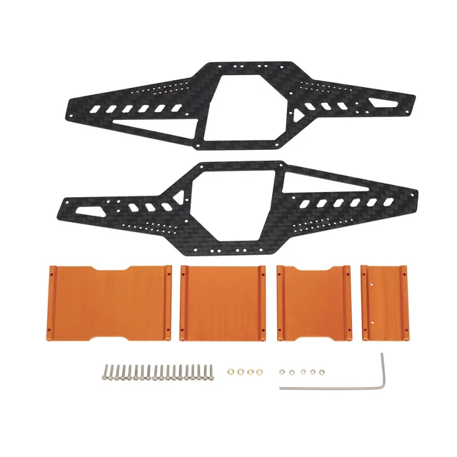 ALUMINUM + CARBON Fiber Frame Roll Cage Body Shell For Axial SCX24 1/24