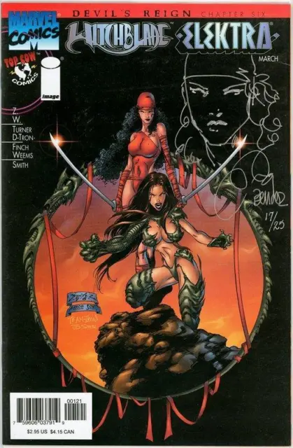 Devils Reign #6 Witchblade Elektra Signed Benitez Remarked Sketch Jay Coa Le 25