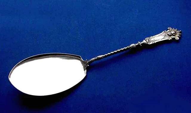Antique Large Solid Pie Lifter, H. WURM, 800er Silver B552