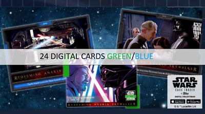 Topps Star Wars Card Trader REDEEMING ANAKIN SKYWALKER SEPTEMBER  GREEN BLUE