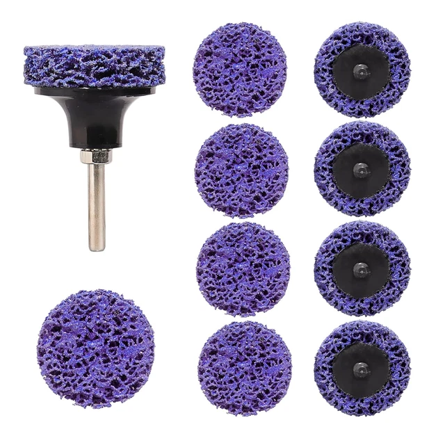 Shineboc 112 stuks schuurgereedschapsset, 2 inch (50 mm) CSD-schijven, nylonweefselschijven voor slijpen, polijsten, ontpitten, voor metaal, staal, roestvrij staal