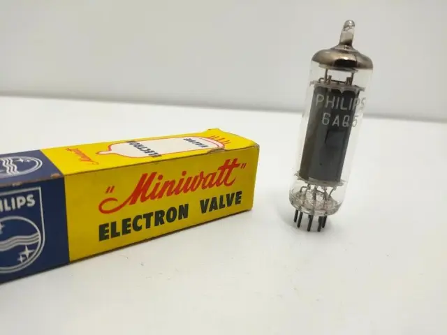 Vintage Rare Philips Miniwatt Vacuum Tube Valve 6Aq5 - New In Box