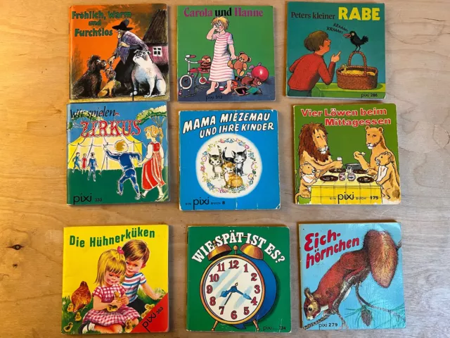 9 Pixi-Bücher - Sammlung - alt - Serien 22-49 - Konvolut - Originale