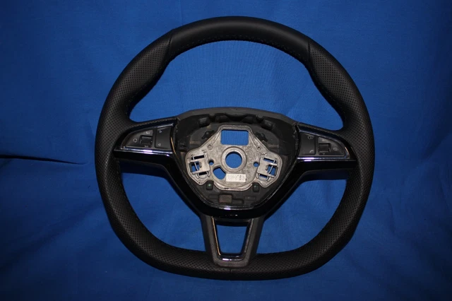 Volante Volante In Pelle Skoda Yeti Superb 3V Rapid Mfl Appiattito Nuovo Rivestito Sk55
