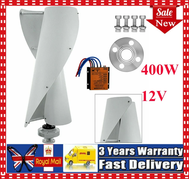 12V 400W WIND Turbine Generator, Vertical Helix Maglev Wind Power ...