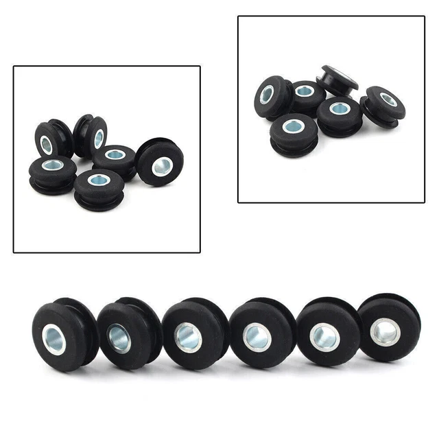 6 x supporti serbatoio gas nero per piedini in gomma motore FXWG Harley Softail Mounts