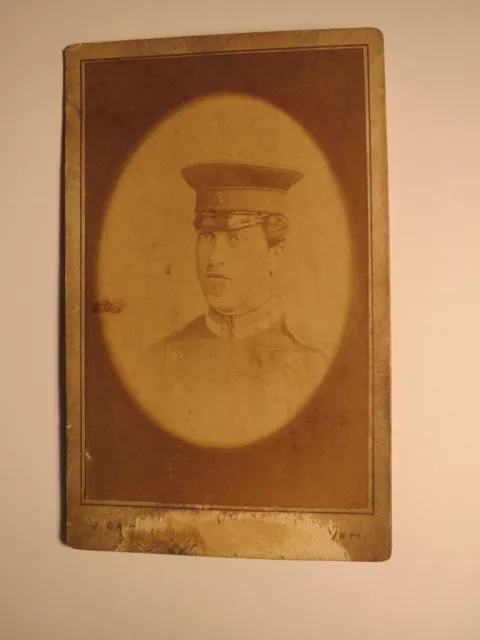 Stuttgart - Soldat in Uniform mit Mütze - Portrait / CDV