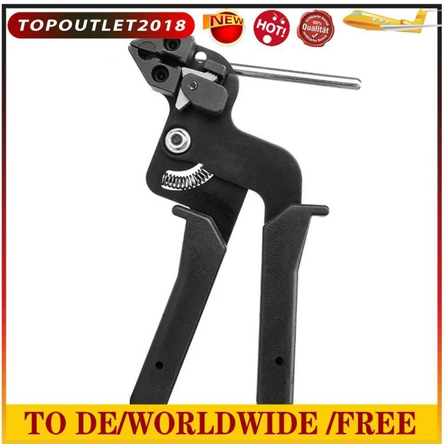 Self-Locking Fastening Tensioner Stainless Steel Cable Tie Fasten Pliers Crimper