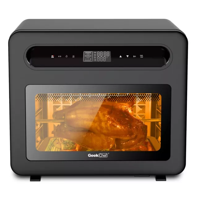 Geek Chef Air Fryer Toaster Oven Combol,Oil-Free,Stainless Steel, Silver 26QT