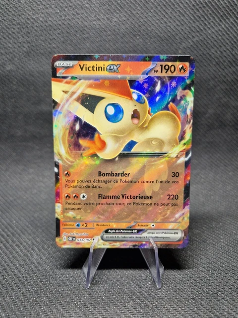 CARTE POKÉMON VICTINI EX 033/197 EV3 Flammes Obsidiennes FR NEUF EUR 1