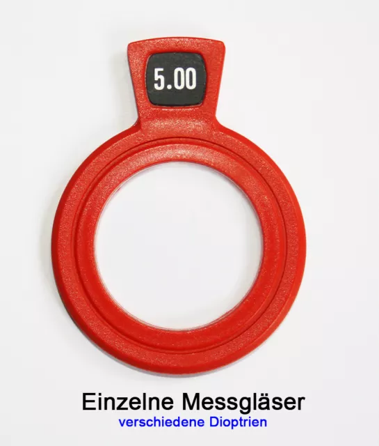 Einzelne Messgläser Messglas einzeln Kunststoff 38 mm Sphäre - minus cyl