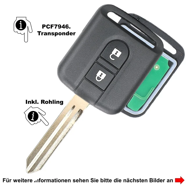 Schlüsselgehäuse Reparatur Set Für Nissan – Mit Tastenfeld, Batterie & Mikrotastern, Kein Programmieren