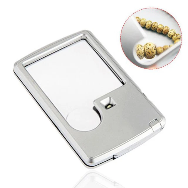 3X 6X Magnifier Credit Card Eye Loupe Magnifier Glass Square Microscope With -tz