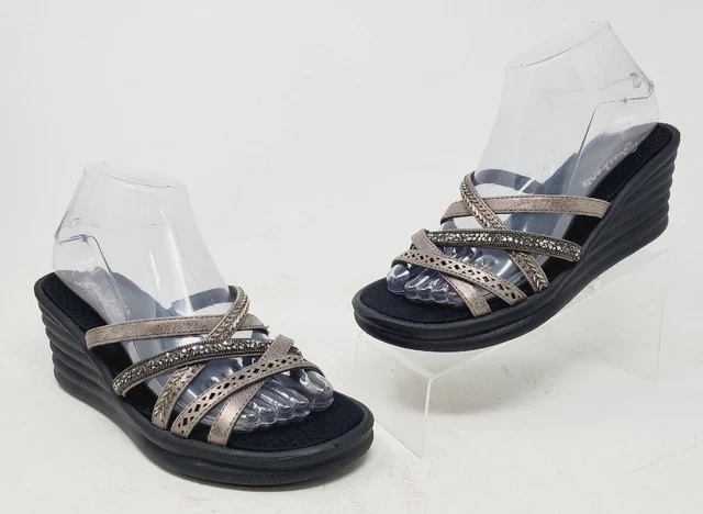 Skechers Women s Rumbler Wave New Lassie Wedge Sandal Rose 45 OFF