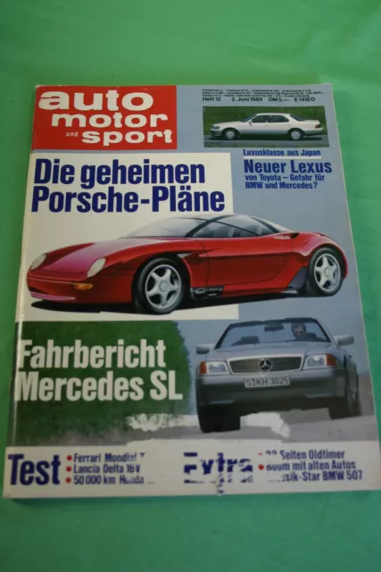 AMS 12/89 *VW Bus Oettinger wbx 6 Mercedes SL Lotus Esprit Turbo SE Lancia Delta