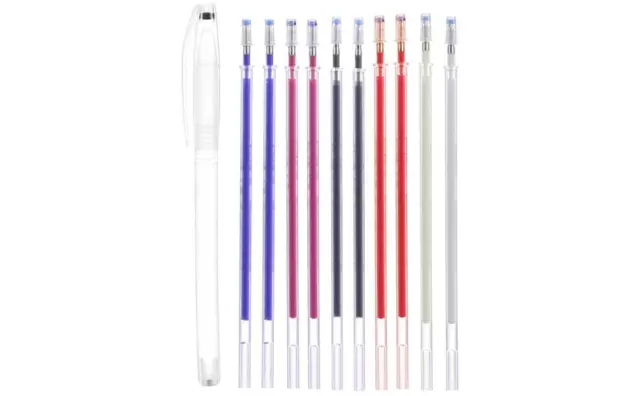 Disappearing Pens For Sewing Embroidery Pen Fabric With 10 Refills Fabric Pens