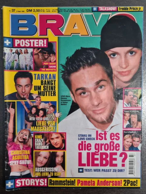 BRAVO 37 / 1999 Heft - Christina Aguilera, Puff Daddy, Britney Spears -