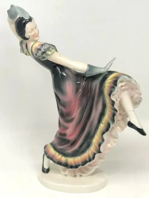 Danseuse Porcelaine Allemande Vers 1930 Art Deco Statutette Allemagne