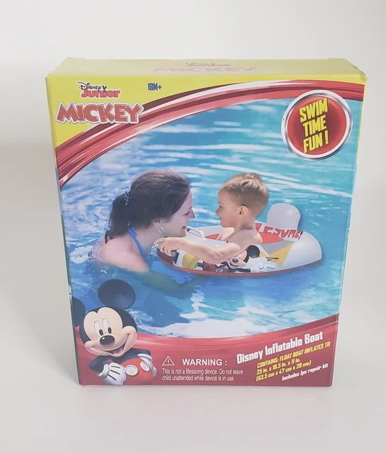 DISNEY JUNIOR MICKEY Mouse Kids Inflatable Boat Pool Float Swim Raft £9