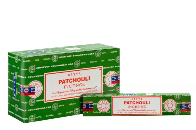 Patchouli Satya Sai Baba Incense Sticks Bulk Pack [12 Pack] Earth/BNG