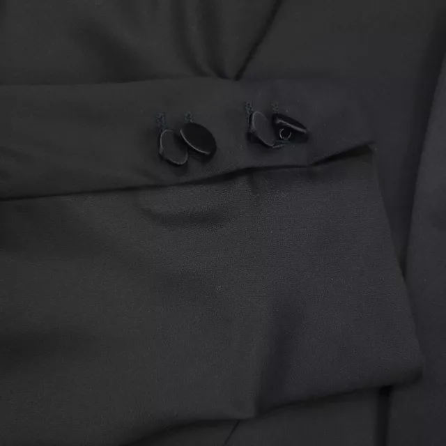 $695 HUGO BOSS Astian Black Peak Lapel Slim Fit Wool Tuxedo Jacket Mens Size 40S 3