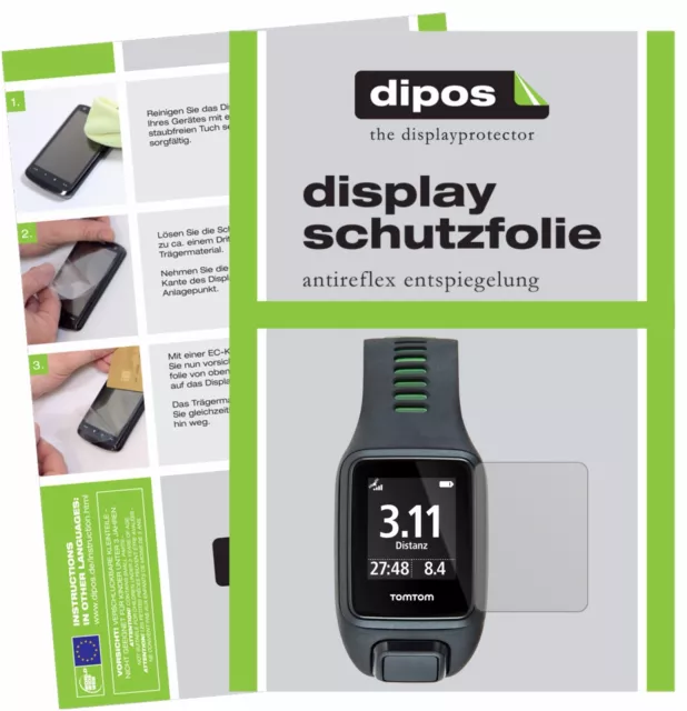 6x Schutzfolie für TomTom Runner 3 matt Displayschutzfolie Folie Displayfolie