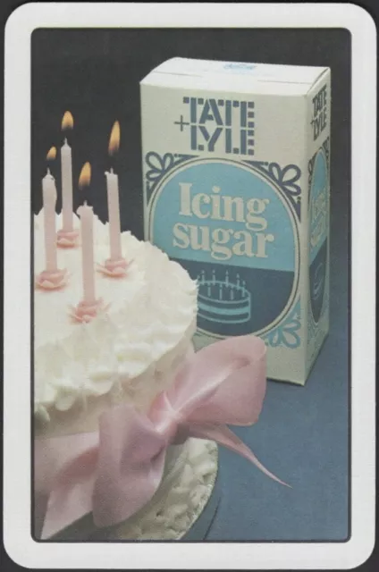 Playing Cards Single Card Old Vintage TATE & LYLE Advertising ICING SUGAR Cake H