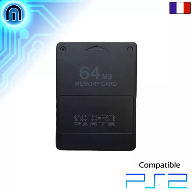 Carte Mémoire Compatible 64 MB Pour Playstation 2 PS2 memory card slot