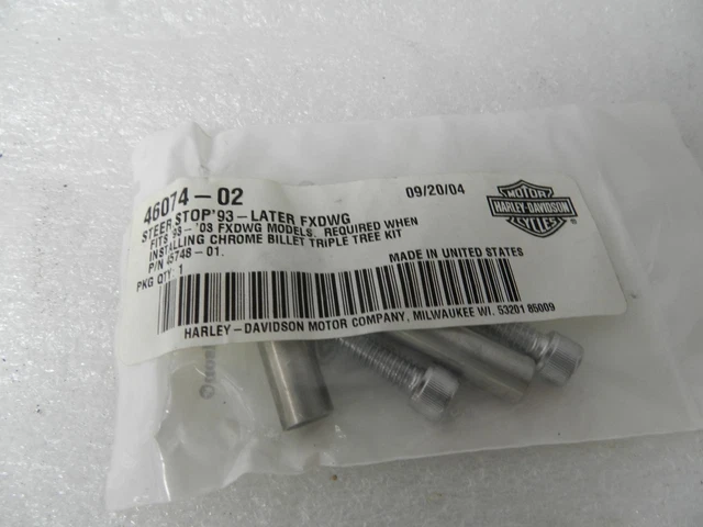 Nuovo 93-03 Harley FXDWG Sterzo Stop Kit 46074-02