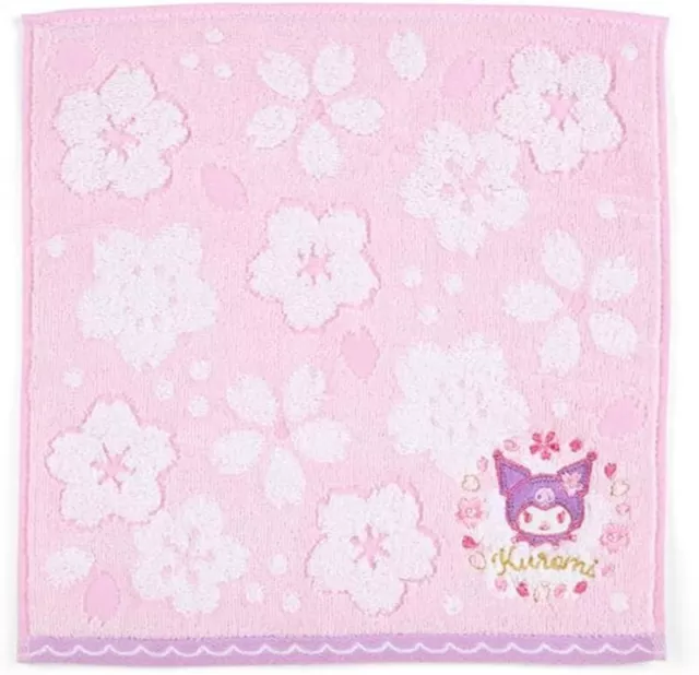 Sanrio Character Kuromi Petit Hand Towel 25x25cm (Sakura Design Series) New