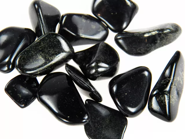 1 JADE Black Lemurian Nephrite Tumbled Stone Crystal Healing Stone Size Large