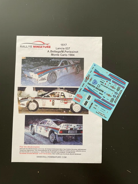 DECALS 1/24 REF 1953 LANCIA STRATOS PINTO RALLYE MONTE CARLO 1977 WRC RALLY