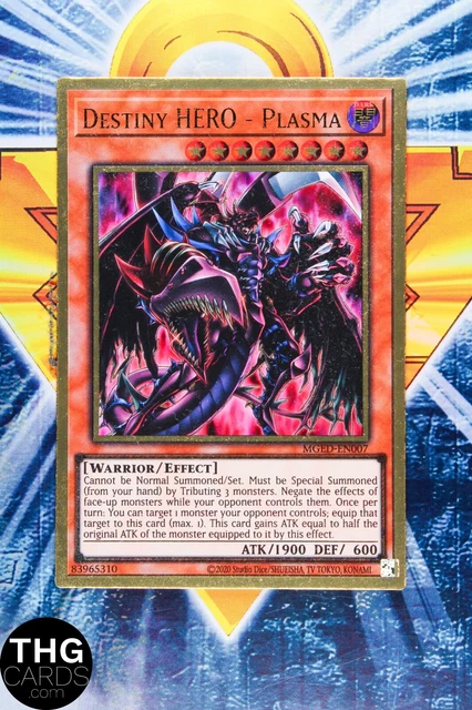 Destiny HERO - Plasma (Alt Art) MGED-EN043 1st Ed Premium Gold Rare Yugioh Card