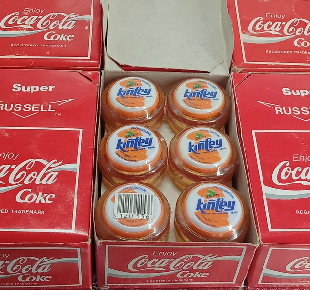 🔴 *RARE* NEW * Genuine Orange Kinley Super Russell Spinner Yoyo Coke Coca Cola 2