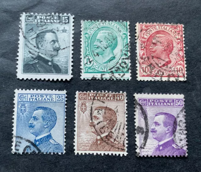 Italy Italia 1906-1908 - 6 used stamps - Michel No. 87-92